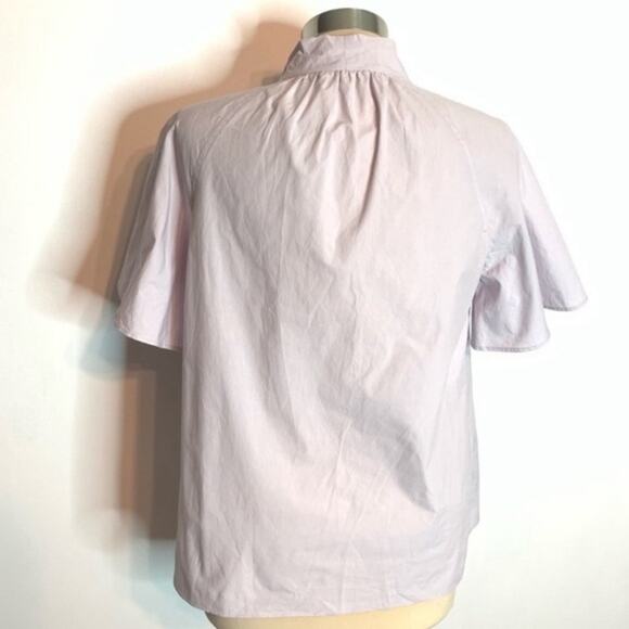 Rebecca Taylor poplin flutter sleeve top - Picture 5 of 9